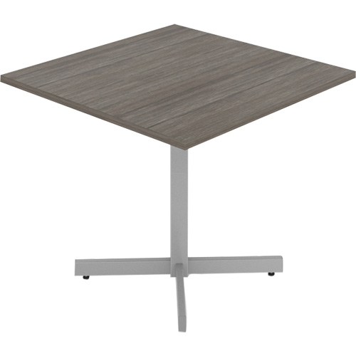 Cafeteria Table, 36" L x 36" W x 29-1/2" H, 1" Top, Laminate, Grey/White TGS INDUSTRIEL