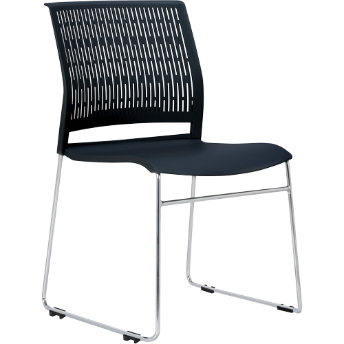 Chaises empilables s&eacute;rie Activ, Polypropyl&egrave;ne, Hauteur 32-3/8", Capacit&eacute; 275 lb, Noir TGS INDUSTRIEL