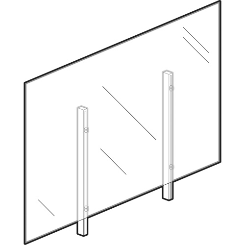 Sneeze Guard, 36" W x 36" H TGS INDUSTRIEL