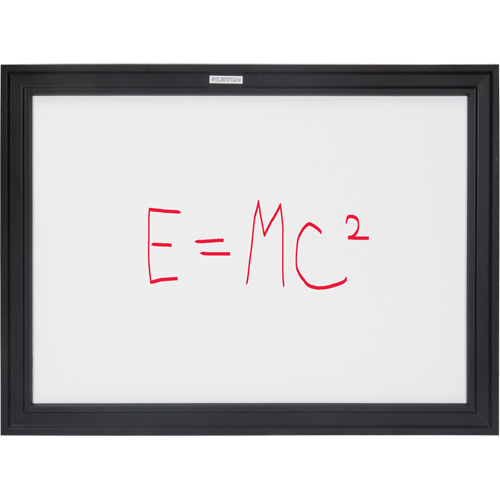 Black MDF Frame Whiteboard, Dry-Erase/Magnetic, 24" W x 18" H TGS INDUSTRIEL