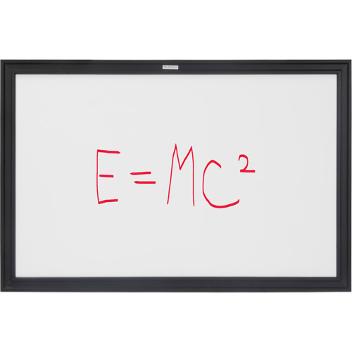 Black MDF Frame Whiteboard, Dry-Erase/Magnetic, 36" W x 24" H TGS INDUSTRIEL