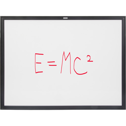 Black MDF Frame Whiteboard, Dry-Erase/Magnetic, 48" W x 36" H TGS INDUSTRIEL