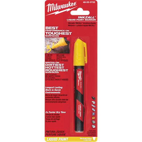 Inkzall Paint Marker, Liquid, Yellow TGS INDUSTRIEL