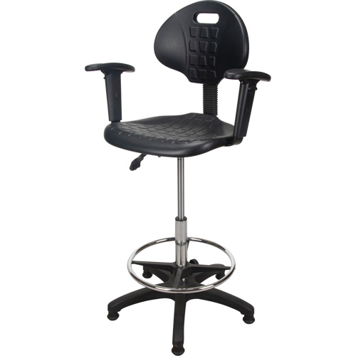 Heavy-Duty Ergonomic Stool with Adjustable Arm Rests, Stationary, Adjustable Height, 250 lbs. Capacity TGS INDUSTRIEL