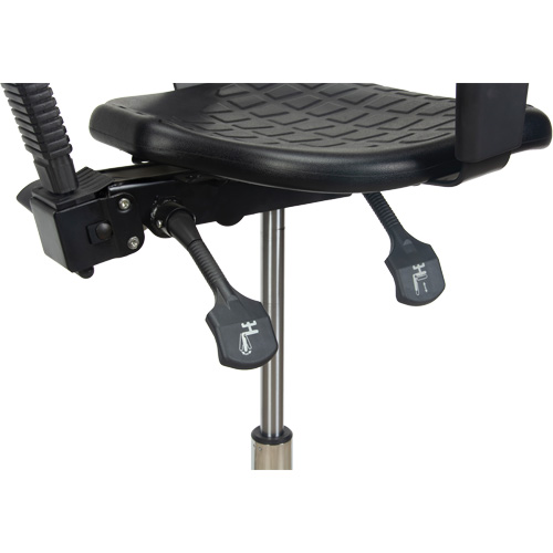 Heavy-Duty Ergonomic Stool with Adjustable Arm Rests, Stationary, Adjustable Height, 250 lbs. Capacity TGS INDUSTRIEL