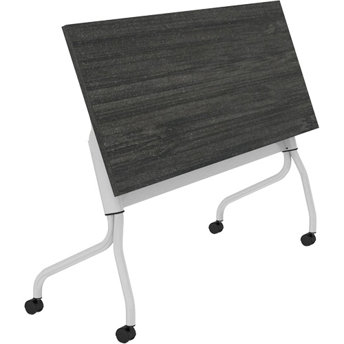 Newland Flip-Top Training Table, 24" L x 60" W x 29-1/2" H, Dark Brown TGS INDUSTRIEL