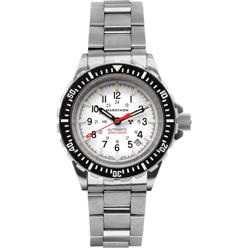 Grande montre automatique de plong&eacute;e &eacute;dition arctique GSAR avec bracelet en acier inoxydable, Num&eacute;rique, &agrave; piles, 41 mm, Argent TGS INDUSTRIEL
