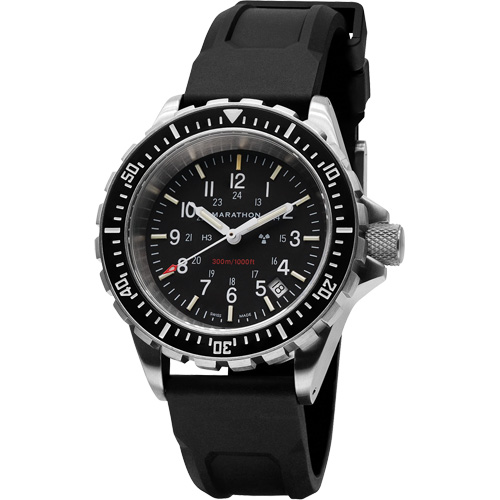Grande montre automatique de plong&eacute;e, Num&eacute;rique, &agrave; piles, 41 mm, Noir TGS INDUSTRIEL