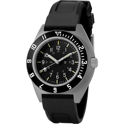 Montre Steel Navigator sur ensemble bracelet en caoutchouc noir de trois morceaux, Num&eacute;rique, &agrave; piles, 41 mm, Noir TGS INDUSTRIEL