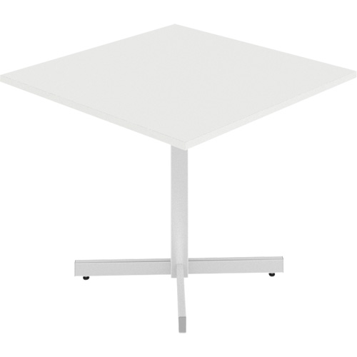 Newland Height-Adjustable Square Table, 36" L x 36" W x 29" H, 1" Top, Laminate, White TGS INDUSTRIEL