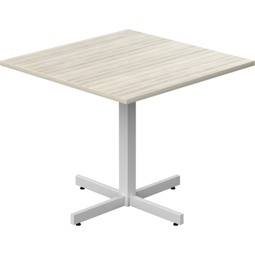 Table carr&eacute;e &agrave; hauteur r&eacute;glable Newland, 36" lo x 36" la x 29" h, Dessus de 1", Stratifi&eacute;, Havane TGS INDUSTRIEL