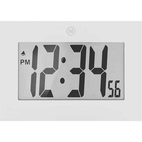 Horloge &agrave; grand cadre, Num&eacute;rique, &agrave; piles, 9" la x 1" p x 6,5" h, Blanc TGS INDUSTRIEL
