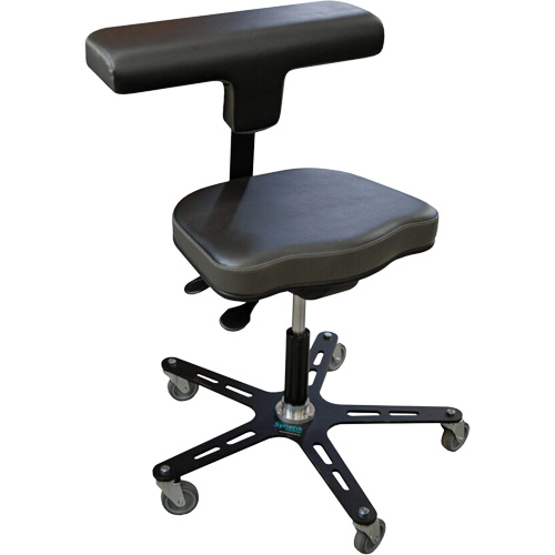 Chaise ergonomique industrielle VEGA-T, Mobile, Ajustable Hauteur, Capacit&eacute; 280 lb TGS INDUSTRIEL