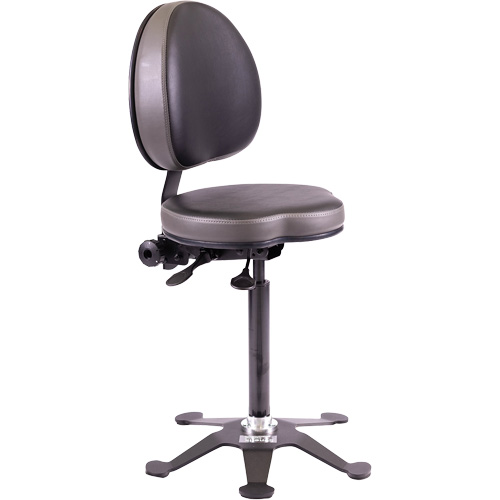 TA190 Ergonomic Industrial Stool, Stationary, Adjustable Height, 280 lbs. Capacity TGS INDUSTRIEL