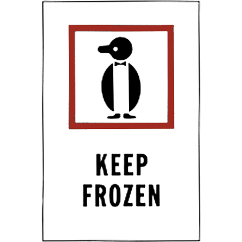 &eacute;tiquettes pour traitement sp&eacute;cial Keep Frozen, 6" lo x 4" la, Rouge/blanc TGS INDUSTRIEL