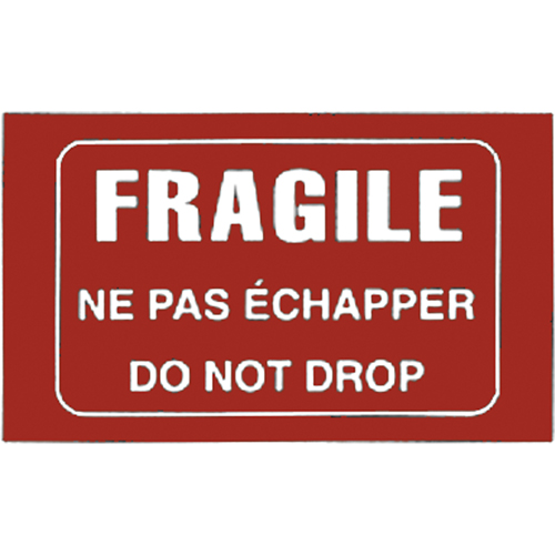 &eacute;tiquettes pour traitement sp&eacute;cial bilingues Fragile, 5" lo x 3" la, Blanc/rouge TGS INDUSTRIEL