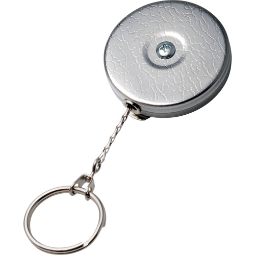 Porte-cl&eacute;s autor&eacute;tractable de s&eacute;rie Original, Chrome, C&acirc;ble 24", Fixation Agrafe de ceinture TGS INDUSTRIEL