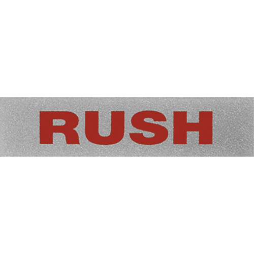 &eacute;tiquettes pour traitement sp&eacute;cial Rush, 5" lo x 2" la, Noir/rouge TGS INDUSTRIEL