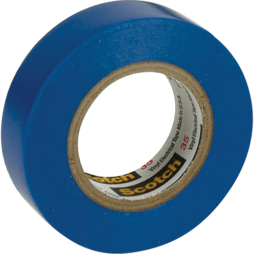 Scotch&reg; 35 Colour Coded Tape, 12.7 mm (1/2") x 20.1 m (66'), Blue, 7 mils TGS INDUSTRIEL