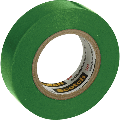 Rubans en vinyle pour codage en couleurs 35 Scotch, 12,7 mm (1/2") x 6,1 m (20'), Vert, 7 mils TGS INDUSTRIEL