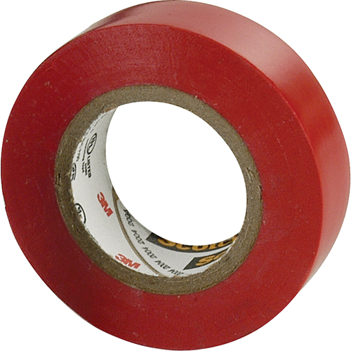 Scotch&reg; 35 Colour Coded Tape, 12.7 mm (1/2") x 6.1 m (20'), Red, 7 mils TGS INDUSTRIEL
