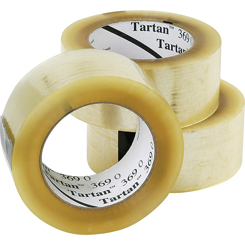 Tartan 369 Box Sealing Tape, Acrylic Adhesive, 1.6 mils, 48 mm (1-22/25") x 132 m (432') TGS INDUSTRIEL