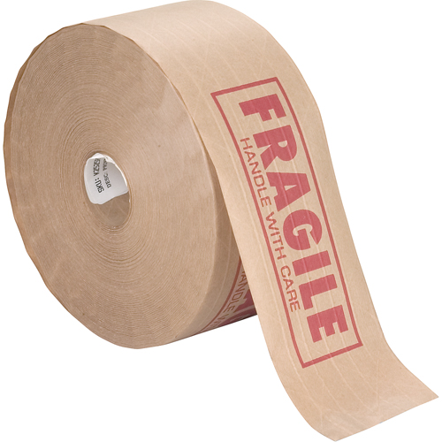 Rubans gommes pr&eacute;-imprim&eacute;s, 76 mm (3") x 137 m (449,475'), Kraft TGS INDUSTRIEL