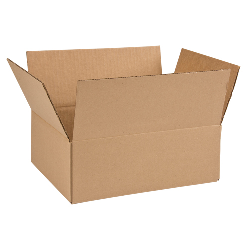 Boîte en carton ondul&eacute;, 12" lo x 9" la x 4" h, ondulations C TGS INDUSTRIEL