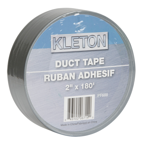 Utility Grade Duct Tape, 9 mils, Silver, 50 mm (2") x 55 m (180') TGS INDUSTRIEL
