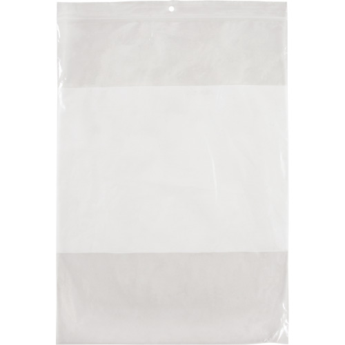 Sacs en poly avec espace inscriptible blanc, Refermable, 12" x 9", 2 mils TGS INDUSTRIEL