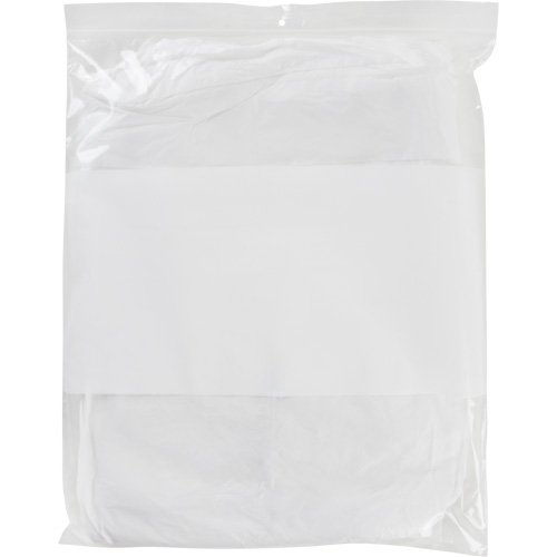 Sacs en poly avec espace inscriptible blanc, Refermable, 15" x 12", 2 mils TGS INDUSTRIEL