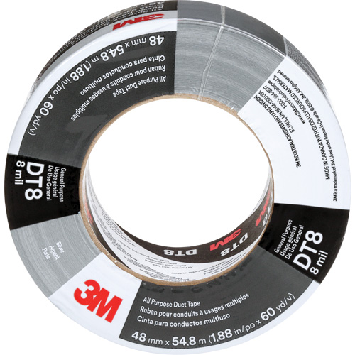 Ruban adh&eacute;sif tout usage DT8, 8 mils, Argent, 48 mm (2") x 55 m (180') TGS INDUSTRIEL