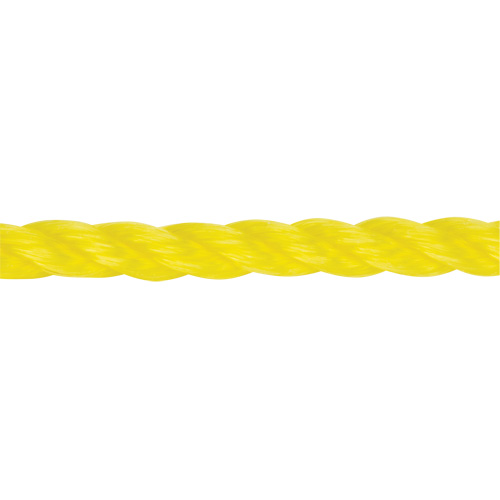 Corde jaune tress&eacute;e 3/8", Polypropyl&egrave;ne, 630' TGS INDUSTRIEL
