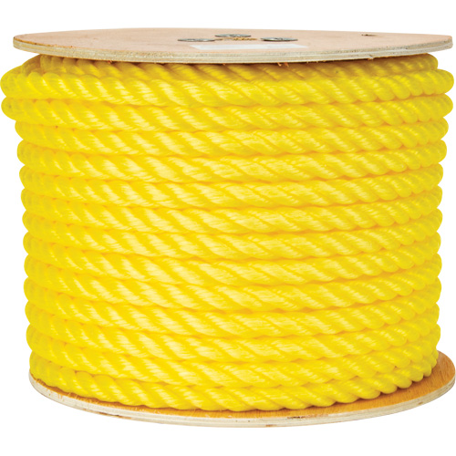 5/8" Braided Yellow Rope, Polypropylene, 200' TGS INDUSTRIEL