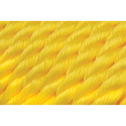 Corde jaune tress&eacute;e, Polypropyl&egrave;ne, 300' TGS INDUSTRIEL