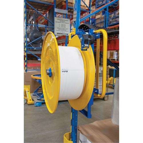 Strapping Dispenser, Polyester/Steel/Polypropylene Straps, 16"/8" Core Dia., 3"/8"/6" Roll Width TGS INDUSTRIEL