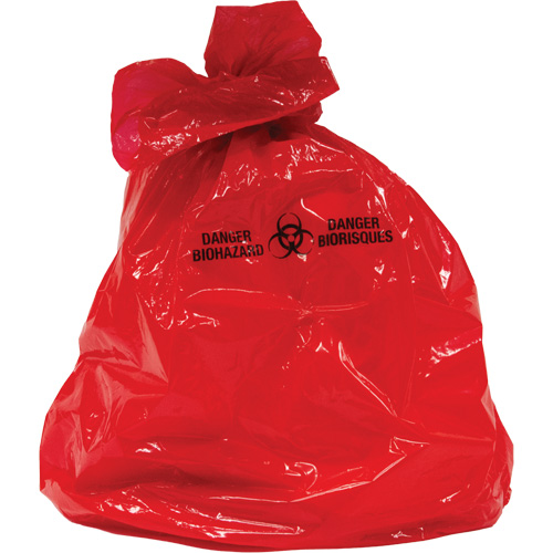 Sacs &agrave; d&eacute;chets, Biorisque, 38" lo x 30" la, 2 mils TGS INDUSTRIEL