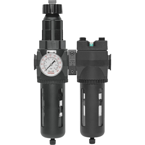 Filter/Regulator & Coalescing Filter Modulair 400 with Standard Bowl & Manual Drain, 3/4" NPTF, 150 PSI, 9.13 fl. oz. Capacity TGS INDUSTRIEL