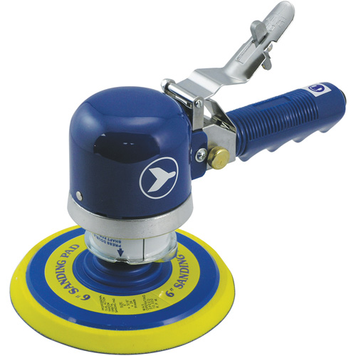 Ponceuse orbitale al&eacute;atoire silencieuse &agrave; double action et &agrave; usage intensif, Dia 6", Entr&eacute;e 1/4" NPT, 10000 Tr/min TGS INDUSTRIEL
