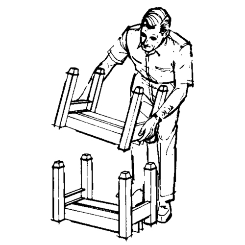 Supports empilables mobiles, 12" la x 16" p, Capacit&eacute; de 2500 lb TGS INDUSTRIEL