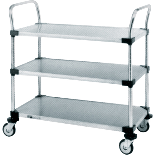 Standard-Duty Utility Carts, 3 Tiers, 18" W x 39" H x 36" D, 500 lbs. Capacity TGS INDUSTRIEL