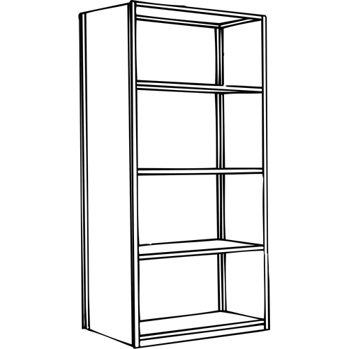 Interlok Shelving Unit, Steel, Boltless, 800 lbs. Capacity, 36" W x 100" H x 24" D TGS INDUSTRIEL