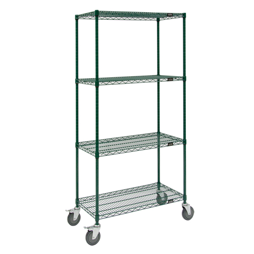 Wire Shelf Cart, Epoxy Finish, 36" x 69" x 18", 800 lbs. Capacity TGS INDUSTRIEL