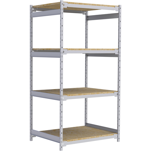 Wide Span Record Storage Shelving, Steel, 4 Shelves, 42" W x 32" D x 84" H TGS INDUSTRIEL