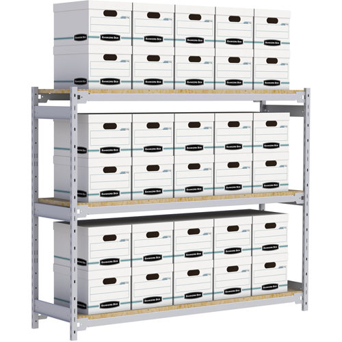&eacute;tag&egrave;re-classeur de grande largeur, Acier, 3 Tablettes, 72" la x 18" p x 60" h TGS INDUSTRIEL