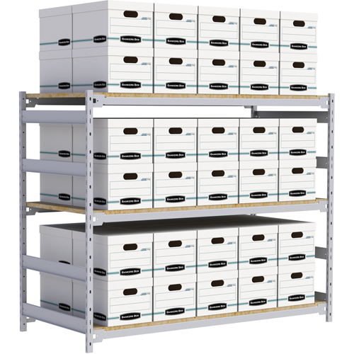 &eacute;tag&egrave;re-classeur de grande largeur, Acier, 3 Tablettes, 72" la x 32" p x 60" h TGS INDUSTRIEL