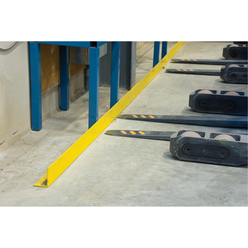 Floor Angle Guard Rails, Steel, 48" L x 5" H, Yellow TGS INDUSTRIEL