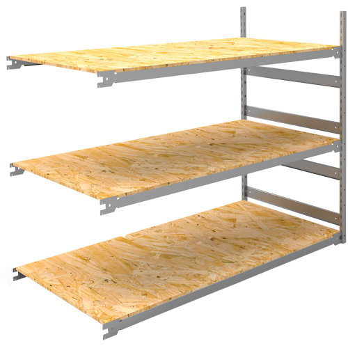 Wide Span Record Storage Shelving, Steel, 3 Shelves, 72" W x 32" D x 60" H, Add-On Kit TGS INDUSTRIEL