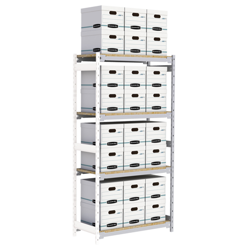 &eacute;tag&egrave;re-classeur de grande largeur, Acier, 4 Tablettes, 42" la x 18" p x 84" h, Ensemble Ajout TGS INDUSTRIEL