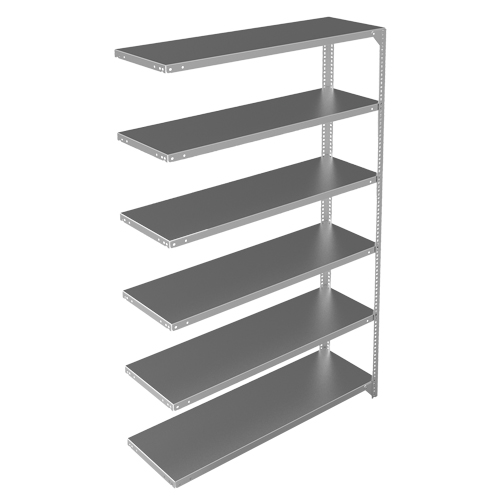 &eacute;l&eacute;ment de rayonnage, Acier galvanis&eacute;, Montant &agrave; fente, Capacit&eacute; 300 lb, 48" la x 72" h x 15" p TGS INDUSTRIEL